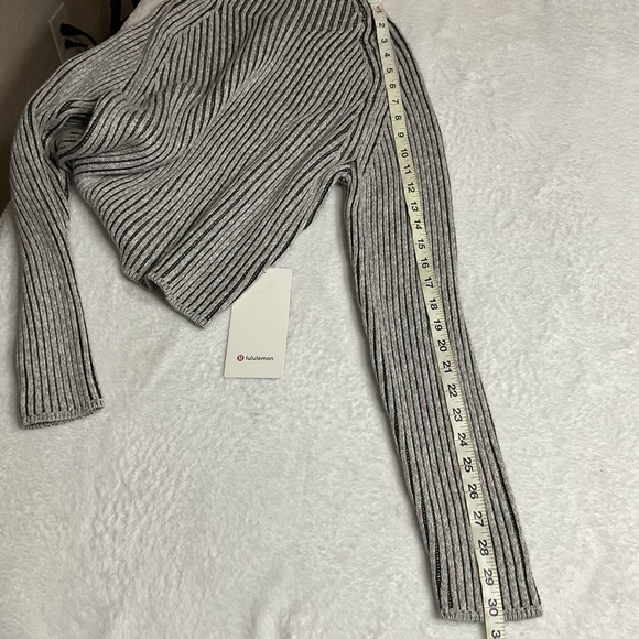 Lululemon Sweater Womens 0 Cotton Cashmere Blend Mock Neck Sweater gray Relaxed - Picture 14 of 15